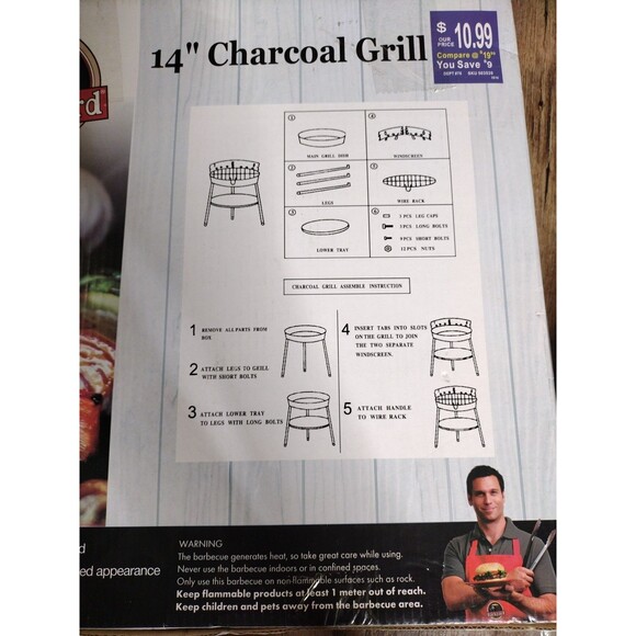 The Backyard 14" Charcoal Grill - Picture 2 of 6